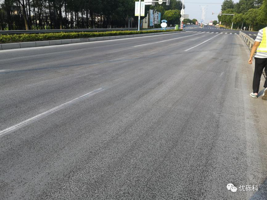 金山漕廊公路半柔性路面应用 现场图 3
