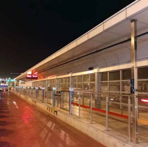 奉贤公交车站半柔性路面应用 工程实景